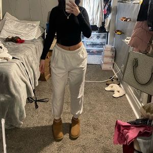 garage white sweatpants